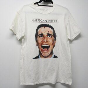 American Psycho Patrick Bateman Throwback Mens T Shirt sz M Christian Bale